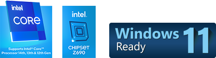 intel CORE, Supports 11th Gen Intel Core Processors; intel CHIPSET Z590, Windows 11 Ready