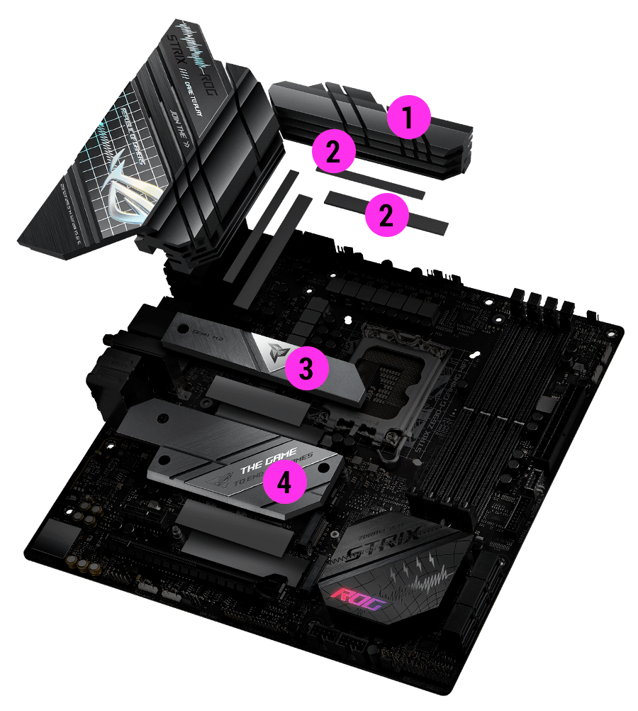 ROG Strix Z690-G Gaming WiFi features an optimized cooling solution
