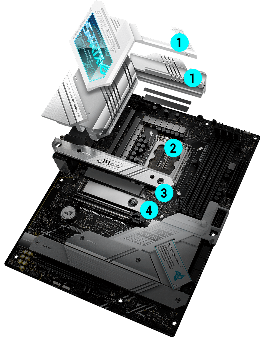 ROG Strix Z690-A Gaming WiFi D4 的最佳化散熱解決方案