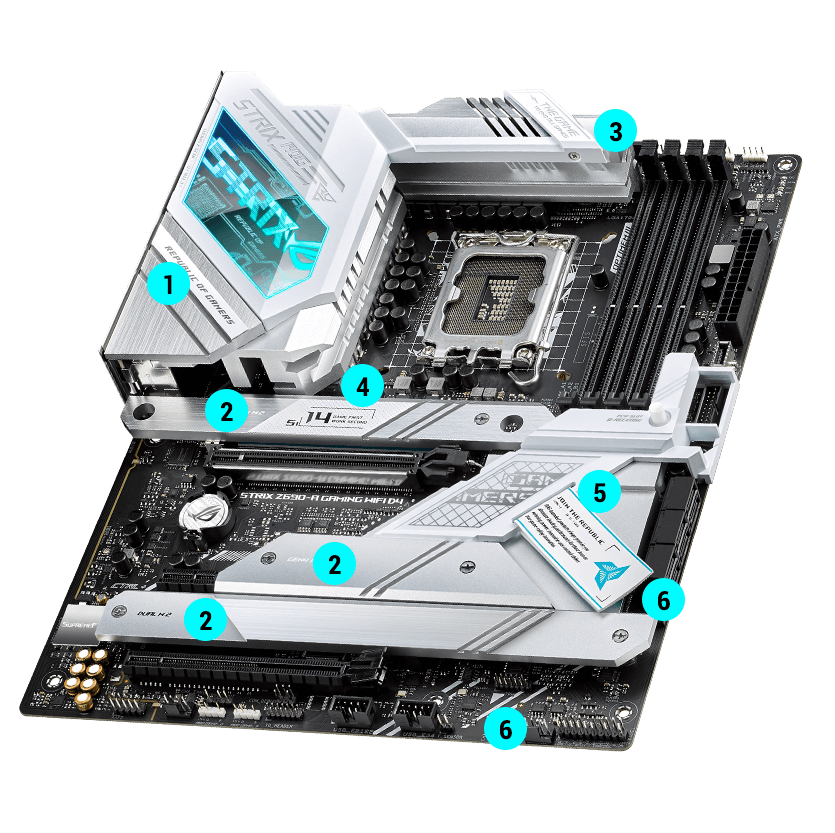 ROG Strix Z690-A Gaming WiFi D4 全方位散熱規格