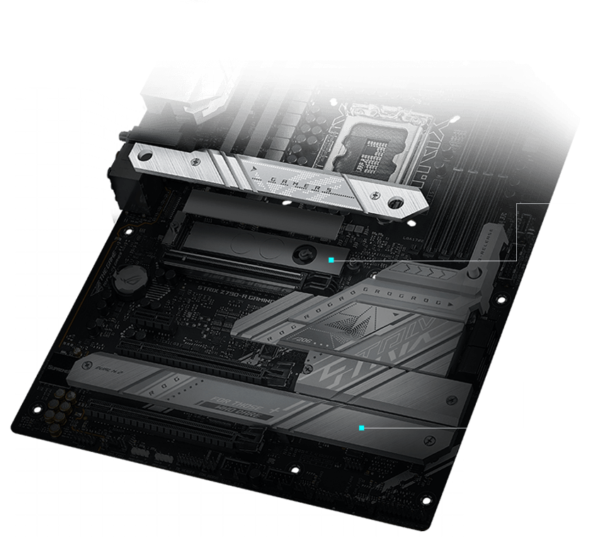 Strix Z790-A M.2 散熱器配置