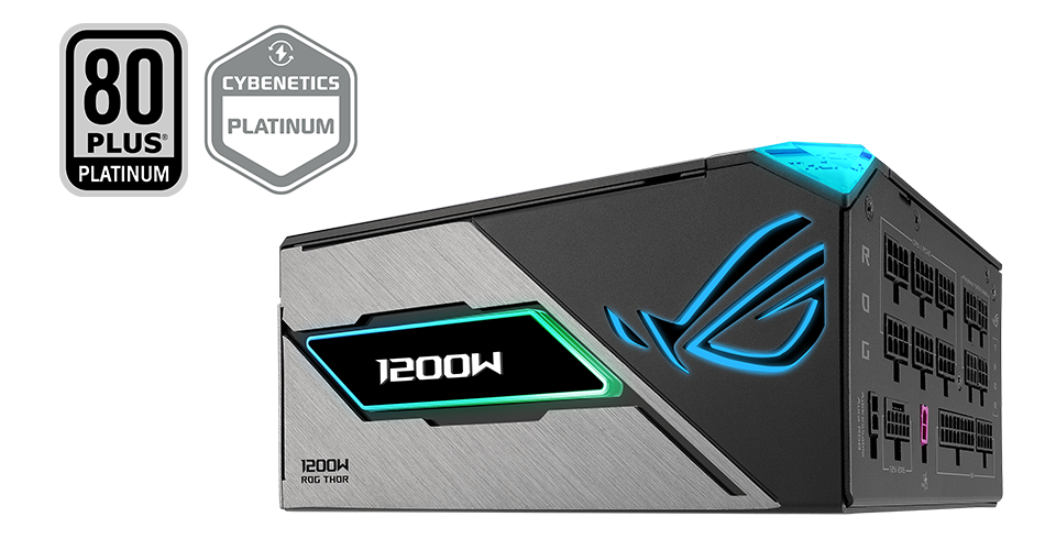Efficiency curve of ROG Thor 1200W PLATINUM III with 80 plus platinum logo