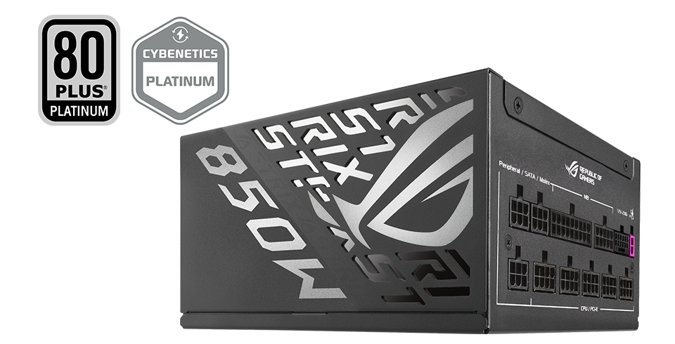Efficiency curve of ROG Strix 850W Platinum with 80 plus platinum logo