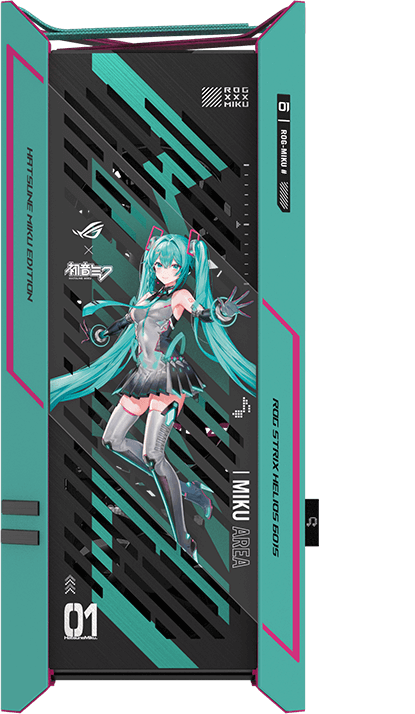 Helios II Hatsune Miku Edition front view with front panel highlighted