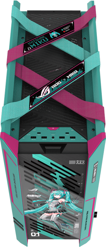 Helios II Hatsune Miku Edition angled top view showing straps