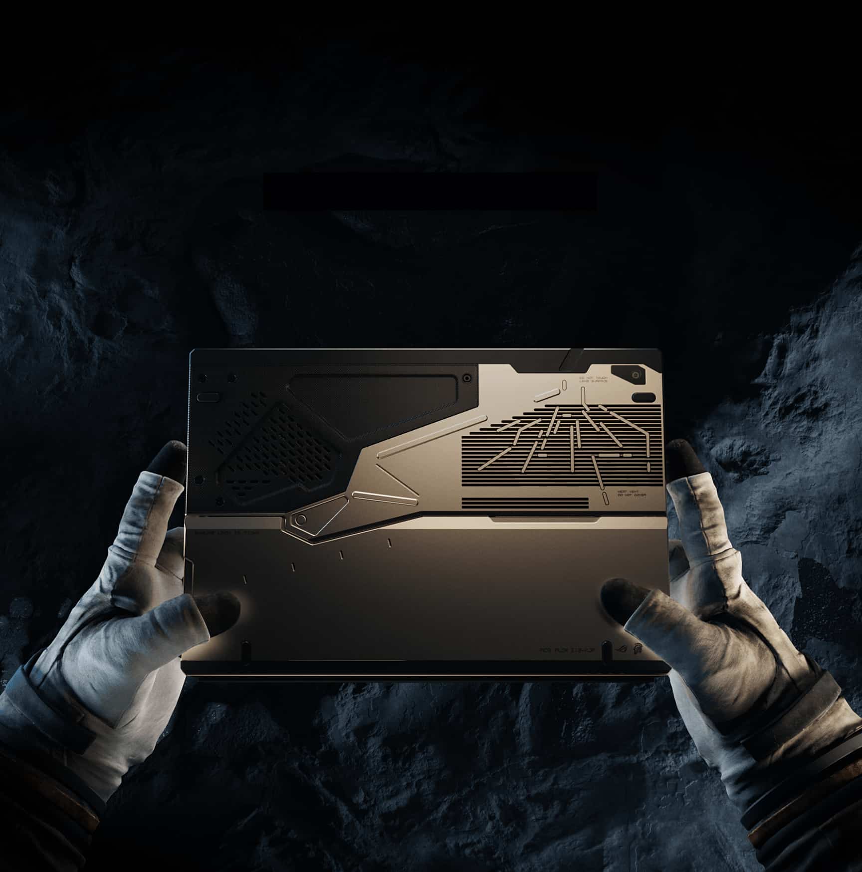 A pair of Ludens hands holding the ROG Z13-KJP 