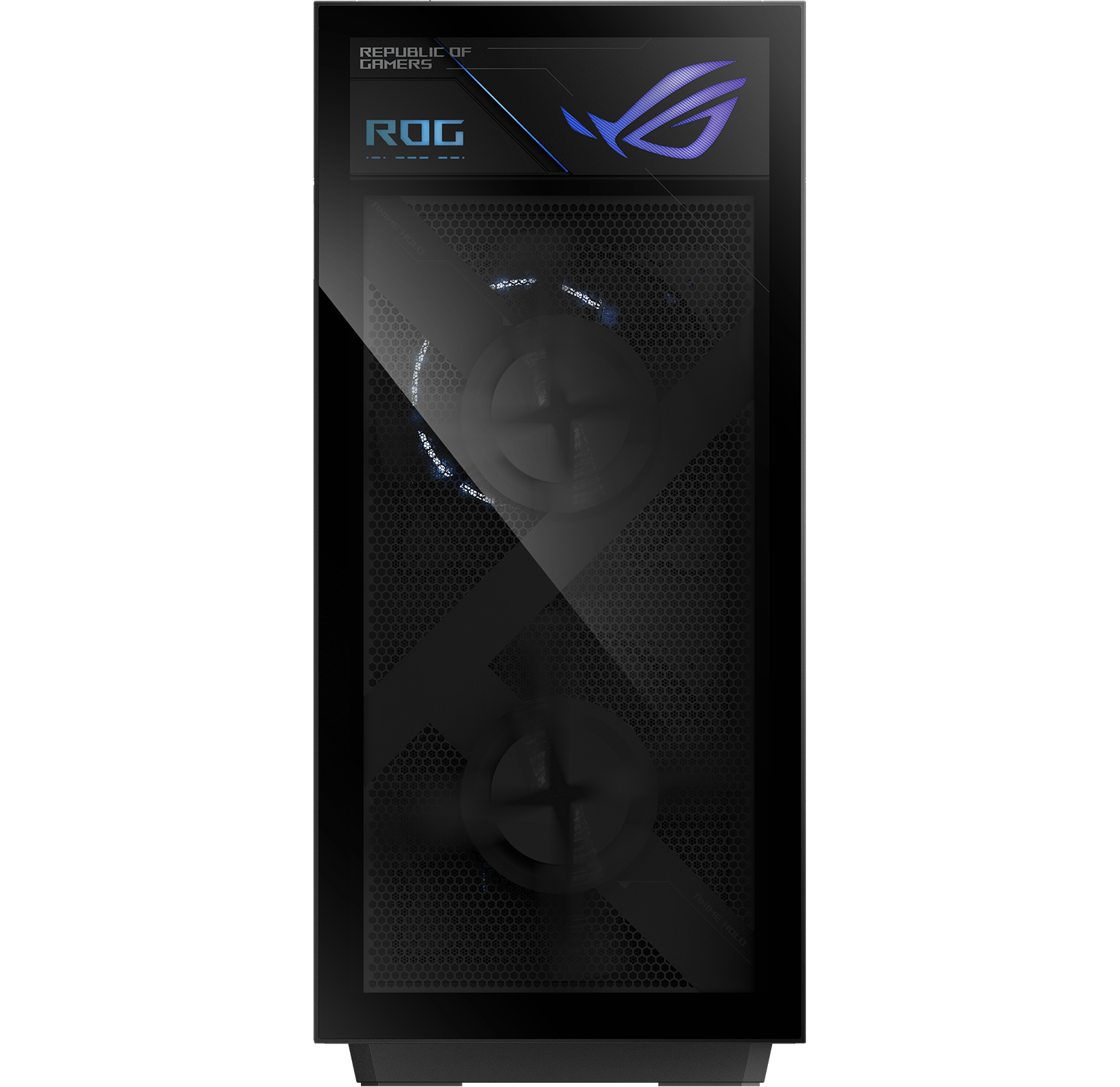 Showing an RGB-illuminated G1000 desktop, showcasing the front of the desktop.