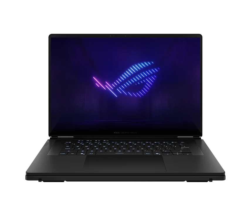 A Zephyrus Duo in the laptop mode with the keyboard attached on
