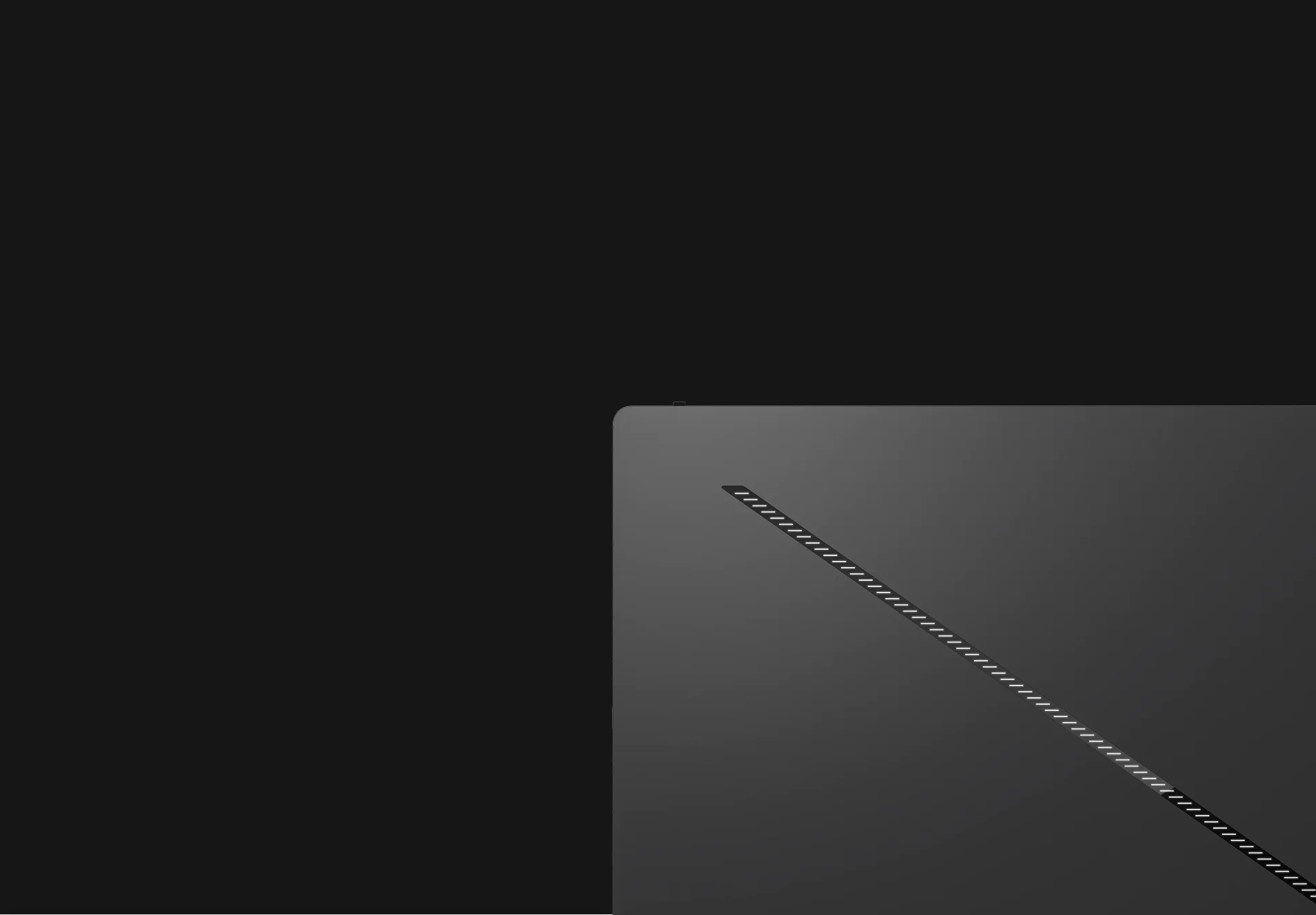 the lid of the Zephyrus Duo with slash lighting on