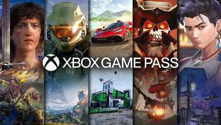 XBOX game pass key visual with 5 games