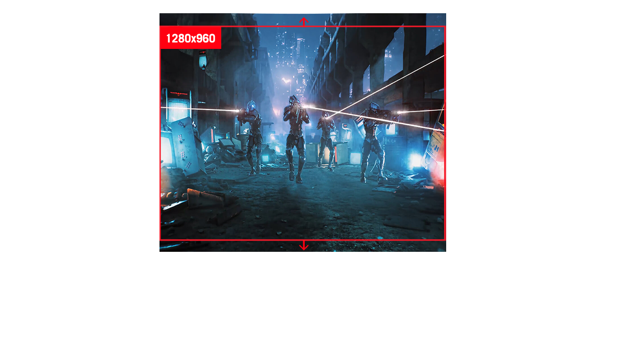 The aspect ratio can be set to show a square equivalent image.