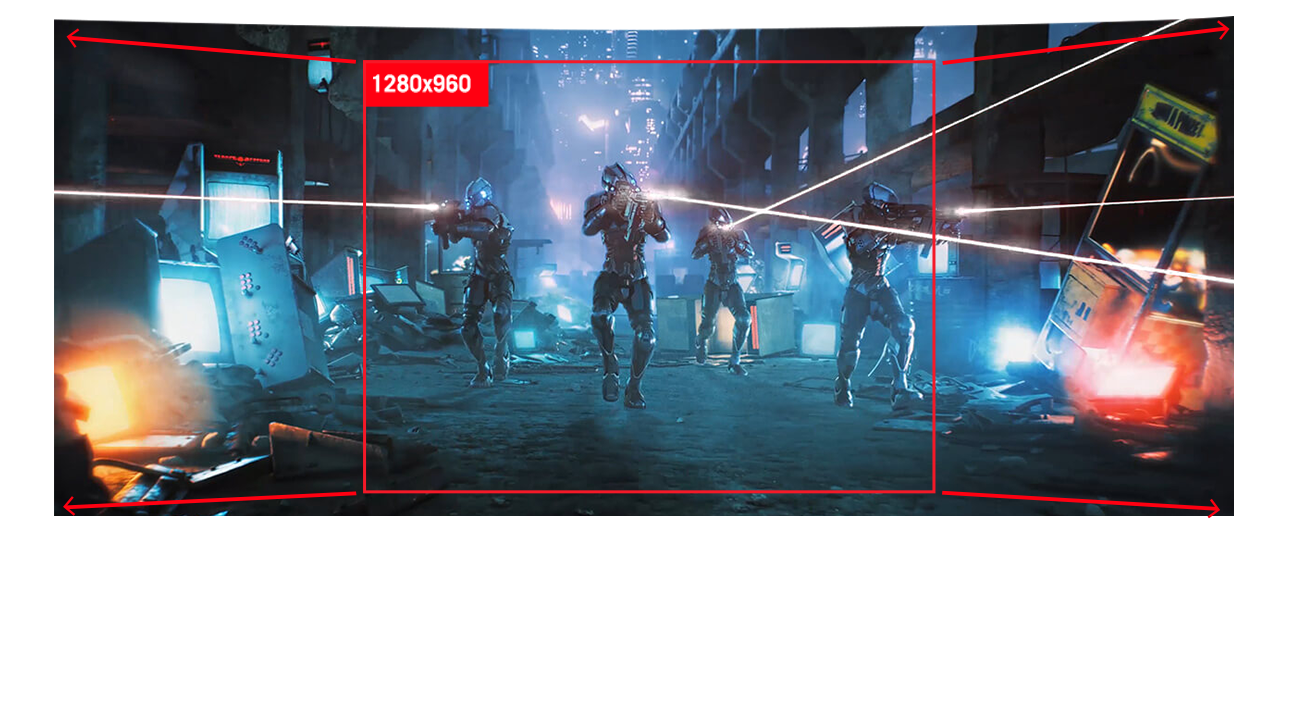 The aspect ratio can be set to show a full square image.
