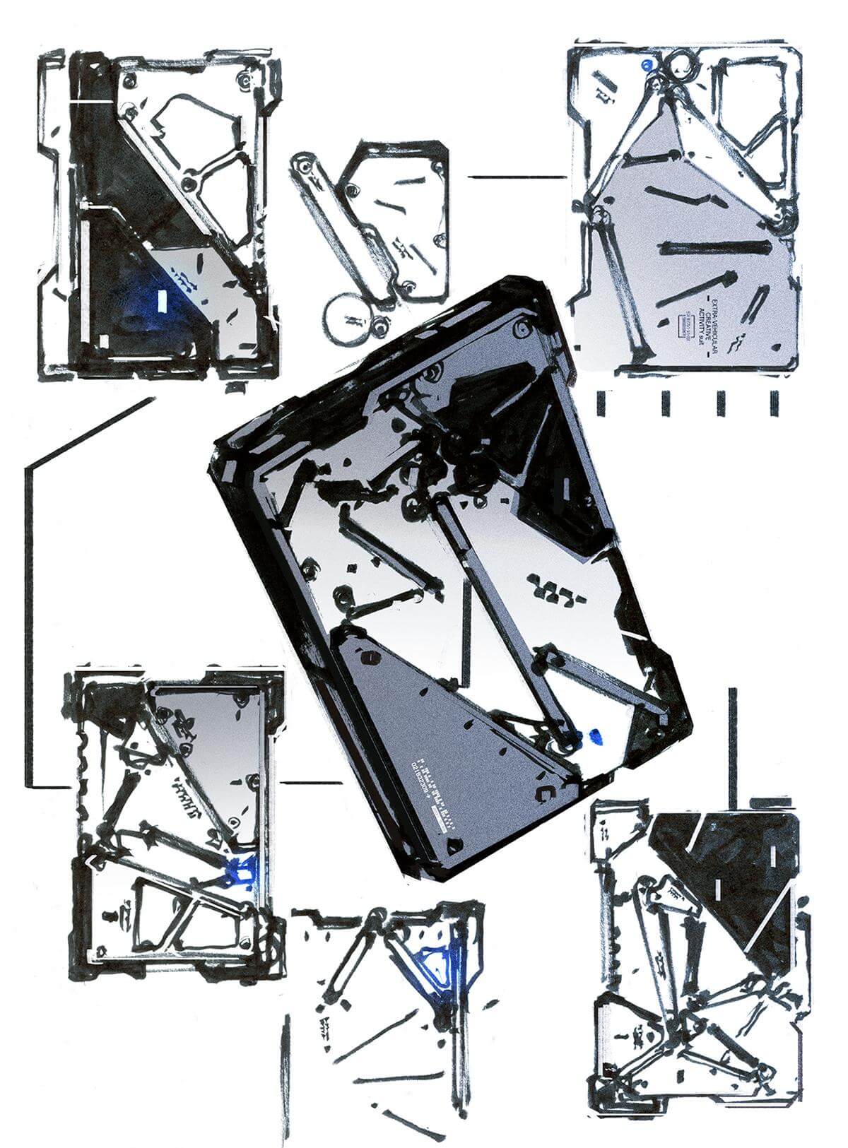 Hand drawn sketches of the Flow Z13 KJP