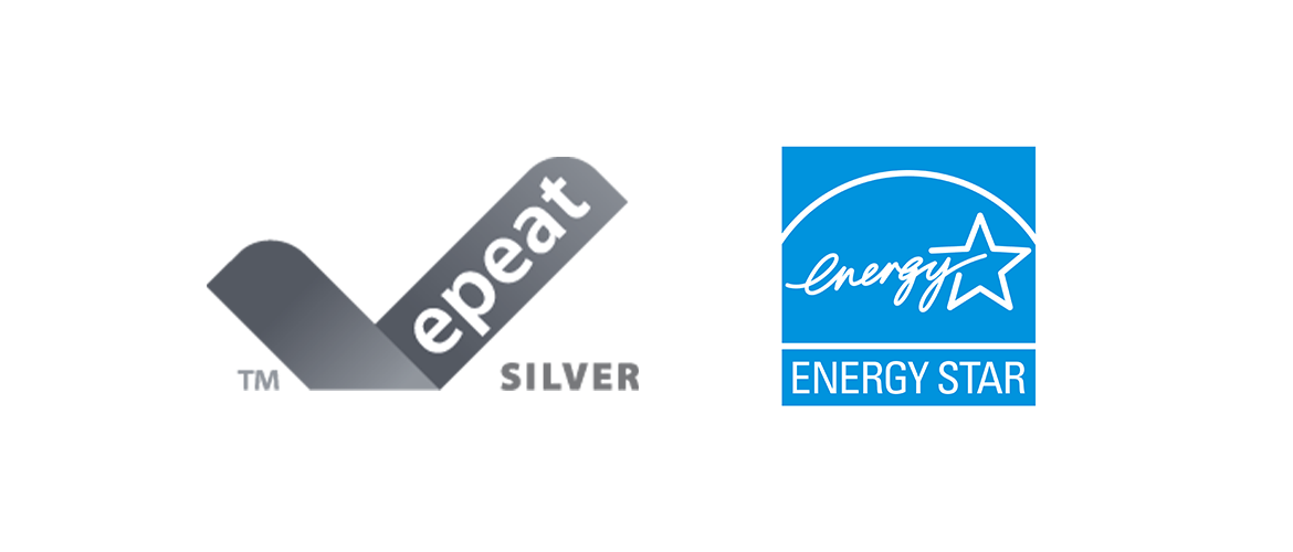 epeat GOLD, ENERGY STAR, and TCO Certified logos