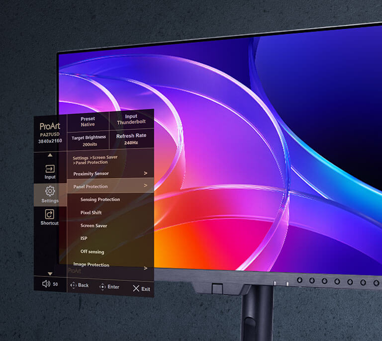 ASUS OLED Care provides advanced burn-in protection for your OLED display.