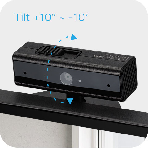 ASUS BE27AQG's webcam offers +10°–-10° tilt adjustment