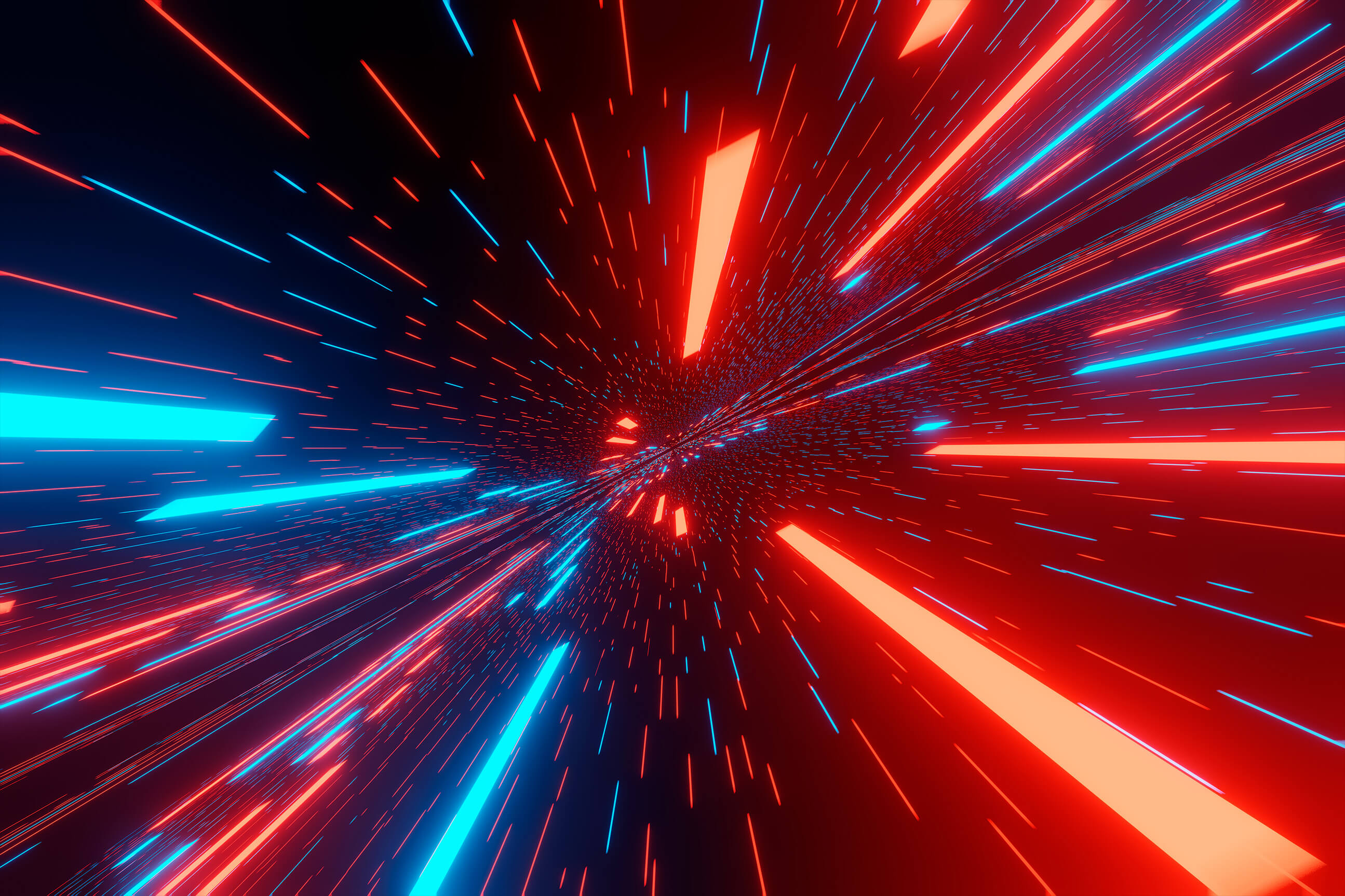 Un tunnel lumineux futuriste