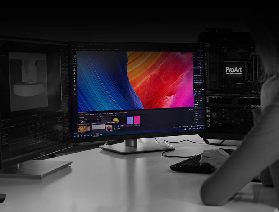 A creator using ProArt Display