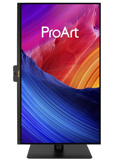 An image of an aurora shown on ProArt Display in portrait mode