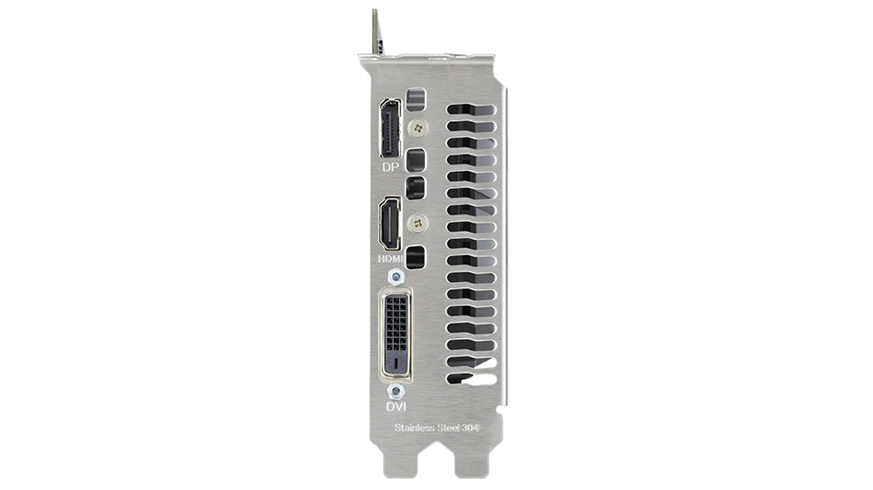 Graphics card I/O port bracket.