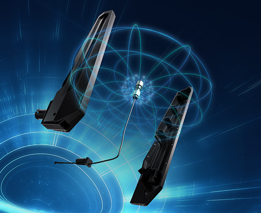 GT-BE19000 high-performance internal antenna with signal transmission graphic.