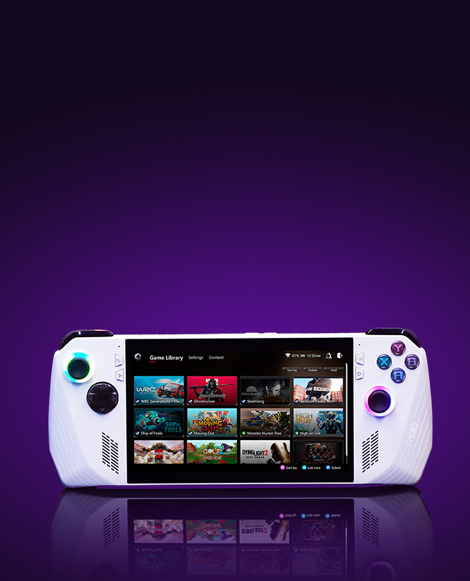 The user interface of ROG Ally.