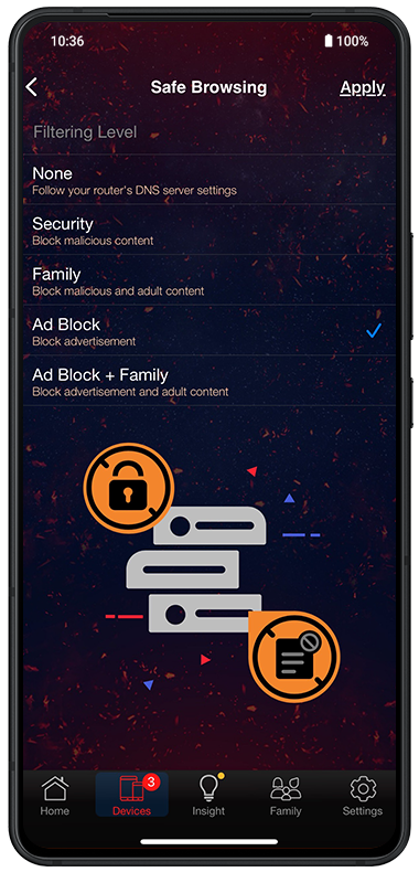 Safe Browsing user interface.