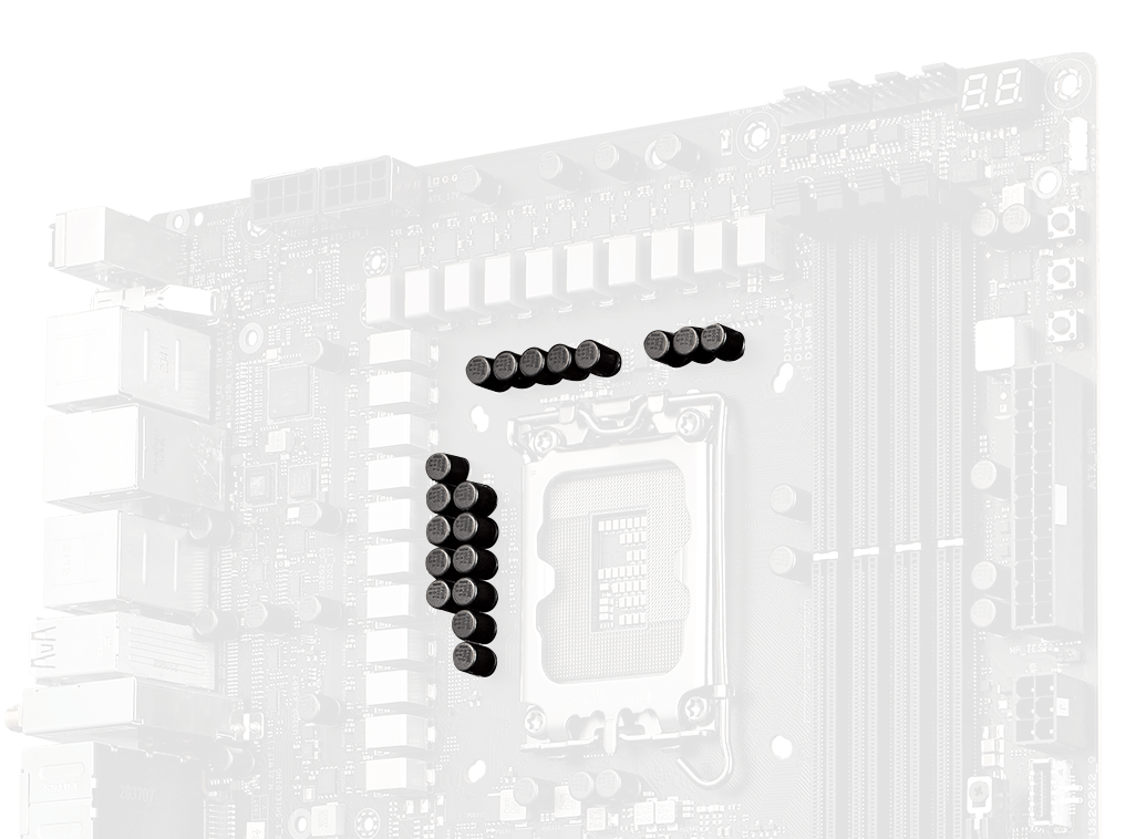 10K black metallic capacitors