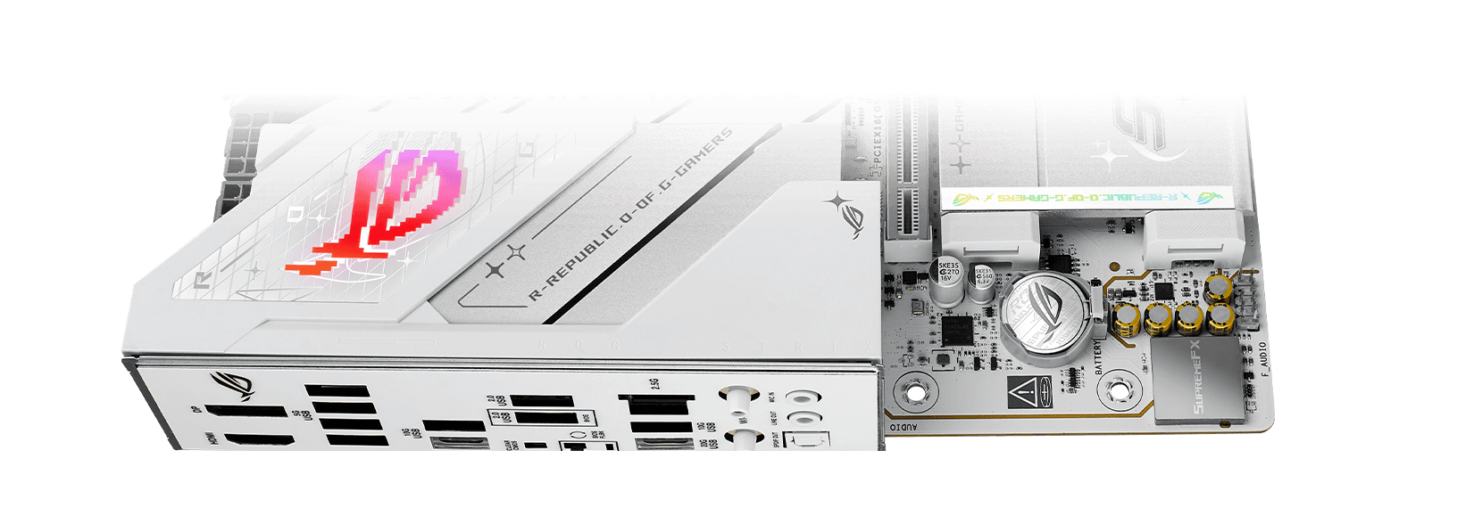 La carte m&egrave;re Strix B850-G est dot&eacute;e du syst&egrave;me audio SupremeFX.