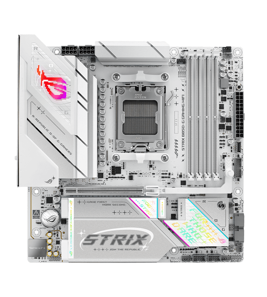 Emplacement des connecteurs de ventilateur de la Strix B850-G