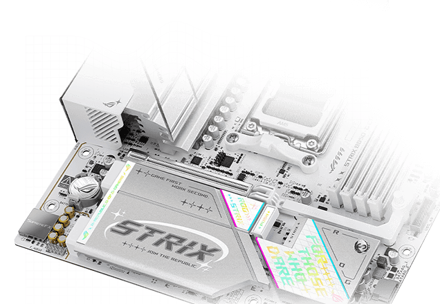 Dissipateurs et plaque arri&egrave;re M.2 de la Strix B850-G