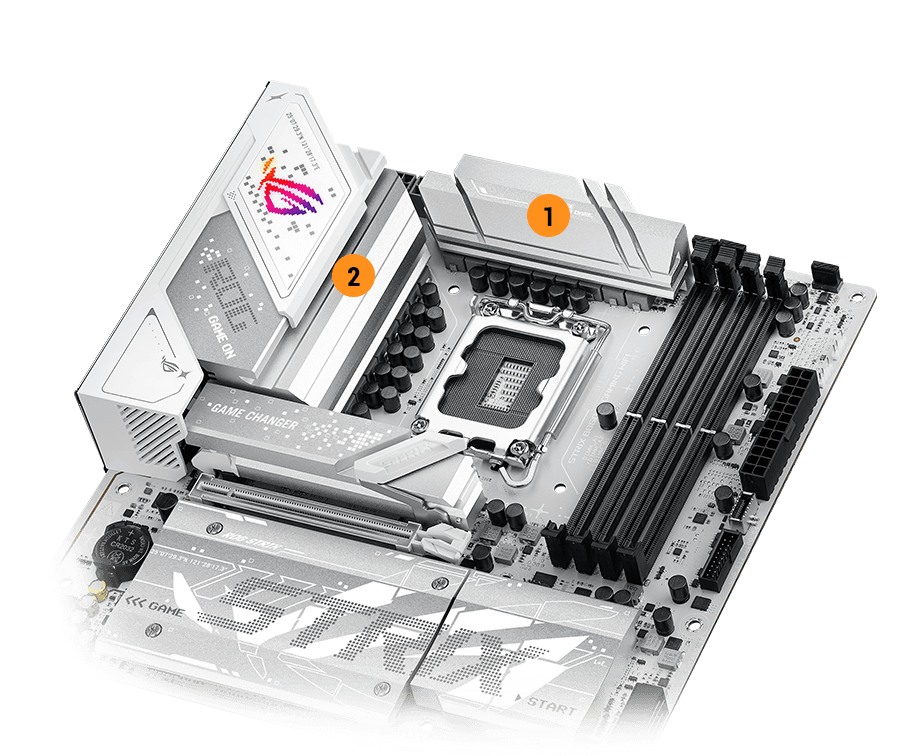 Disposition de la conception du refroidissement du VRM de la Strix B850-G