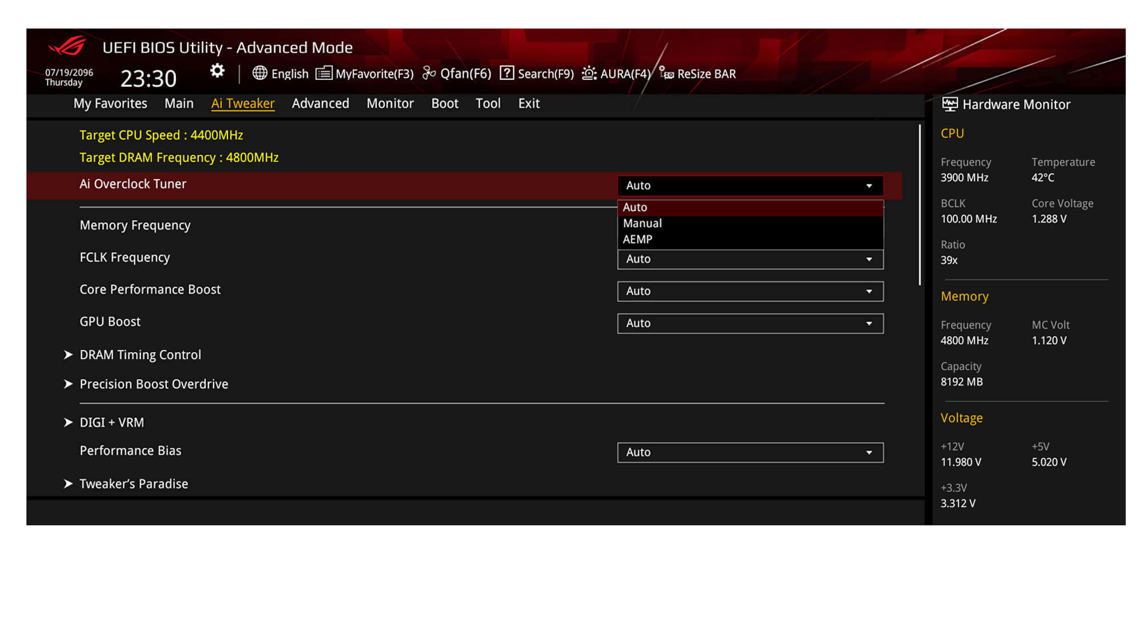 L&rsquo;interface utilisateur de AEMP