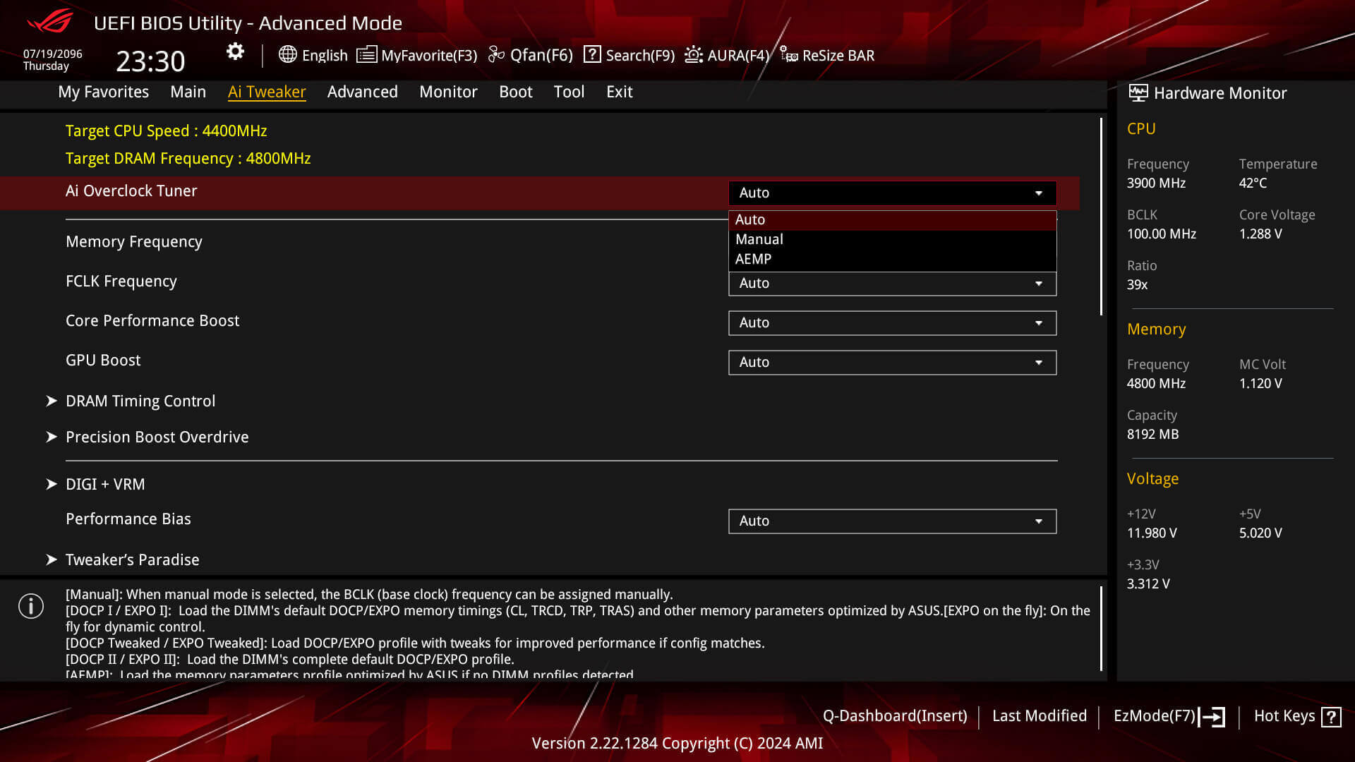 L&rsquo;interface utilisateur de AEMP