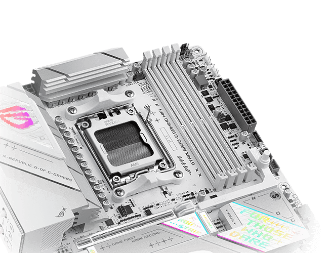 La Strix B850-G vous permet d'overclocker la m&eacute;moire jusqu'&agrave; 8400+ MT/s.