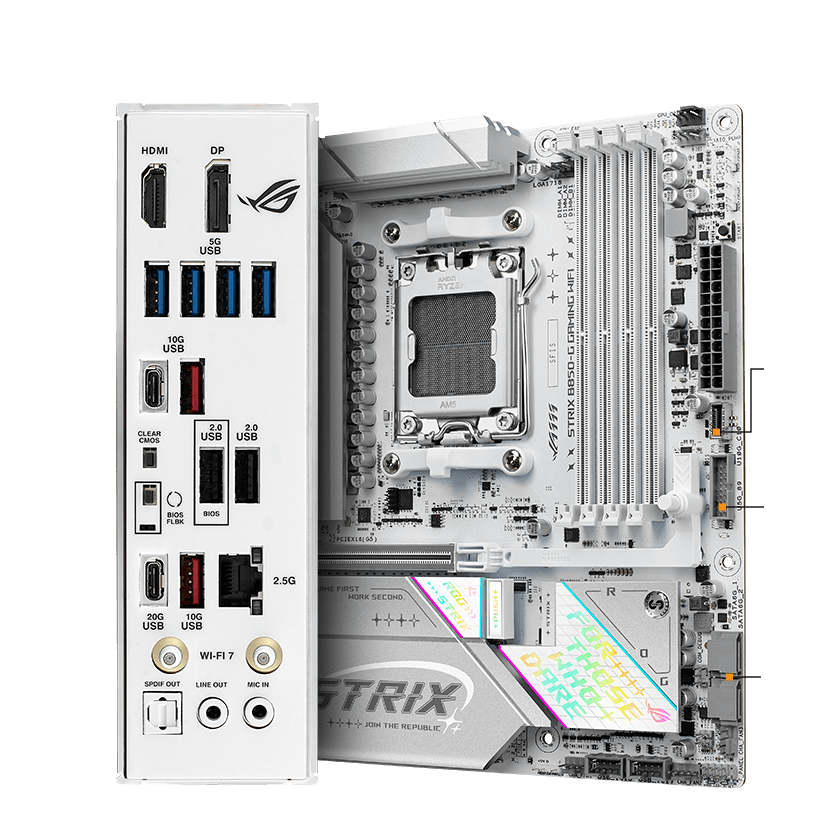 Sp&eacute;cifications de connectivit&eacute; de la Strix B850-G