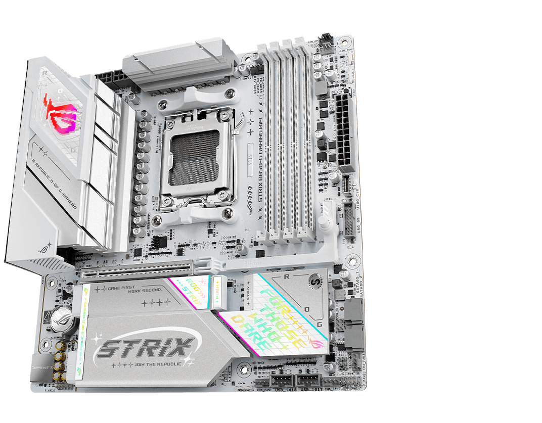 La Strix B850-G &agrave; l'avant et &agrave; l'arri&egrave;re