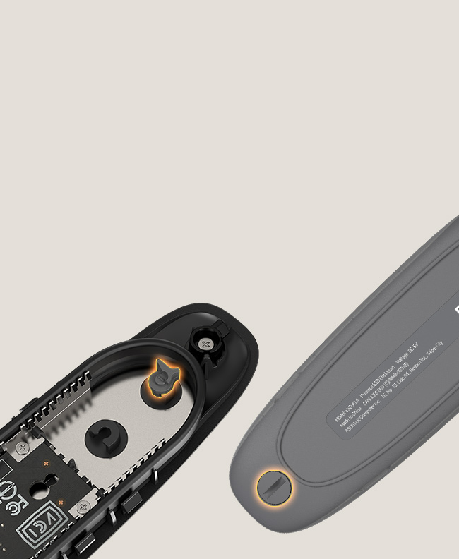V&ecirc; de perto o ASUS Cobble M.2 Q-Latch e o fecho do chassis sem chave de fendas