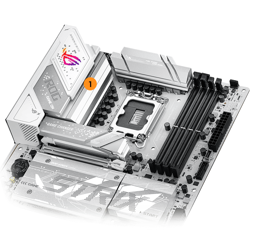 Strix B860-G VRM 散熱設計配置