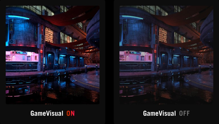 imagen comparativa con el modo Cine activado y desactivado