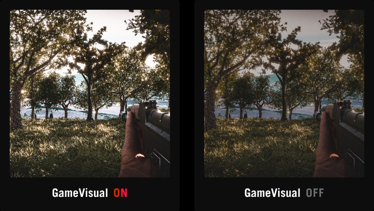 imagen comparativa con el modo FPS activado y desactivado
