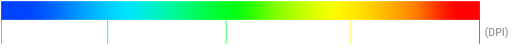 Color scale showing the colors that represent different DPI levels