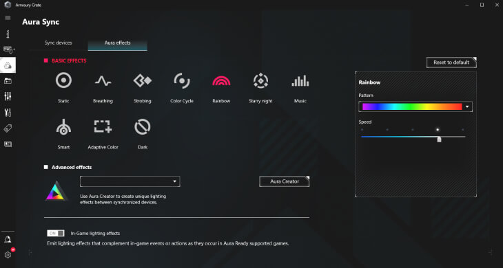 AURA Sync có thể đồng bộ hóa trên màn hình của bạn