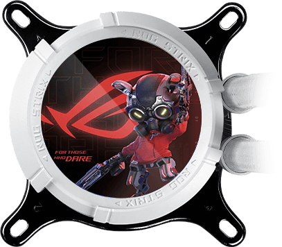 ROG Strix LC III LCD 顯示器有 ROG Logo