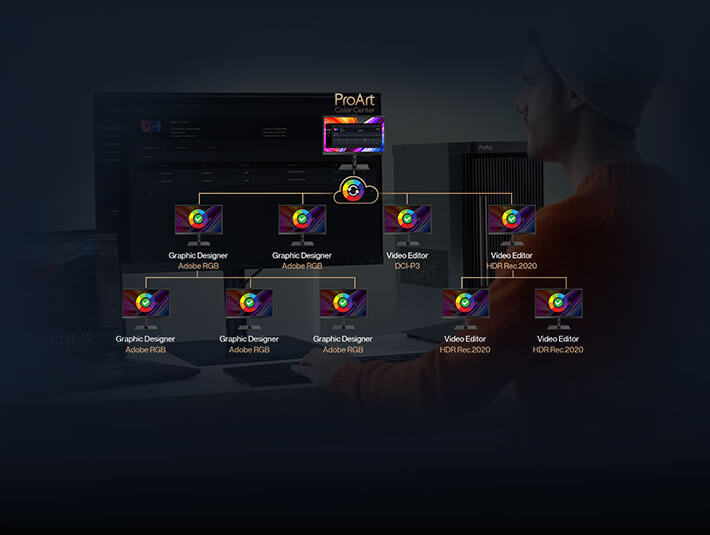 ProArt Color Management: Centralized color control for consistent color across multiple devices and workflows.