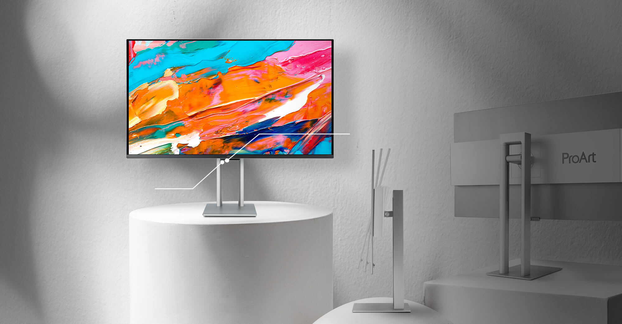 ProArt Display PA27UCDMR with Ambient and Proximity Light Sensors for optimal viewing comfort.