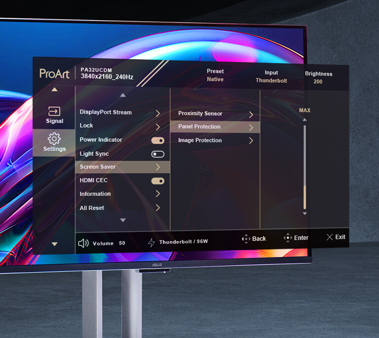 ASUS OLED Care provides advanced burn-in protection for your OLED display.