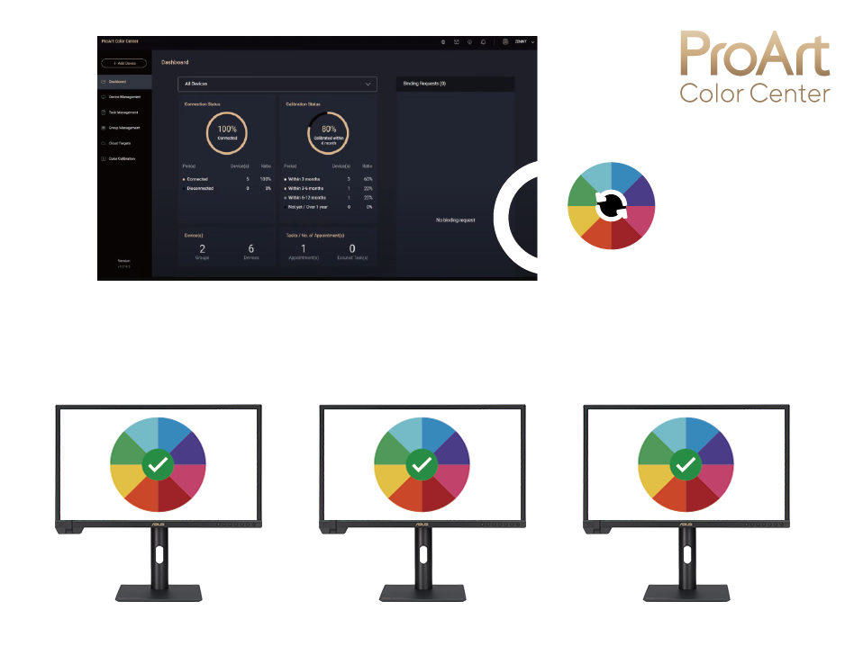 To demonstrate ProArt Colore Center how to remote control ProArt Displays