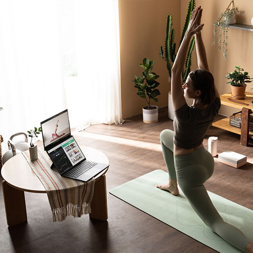 The graphic with the concept of the Who Needs a Dual-Screen Laptop Like the New Zenbook DUO?
