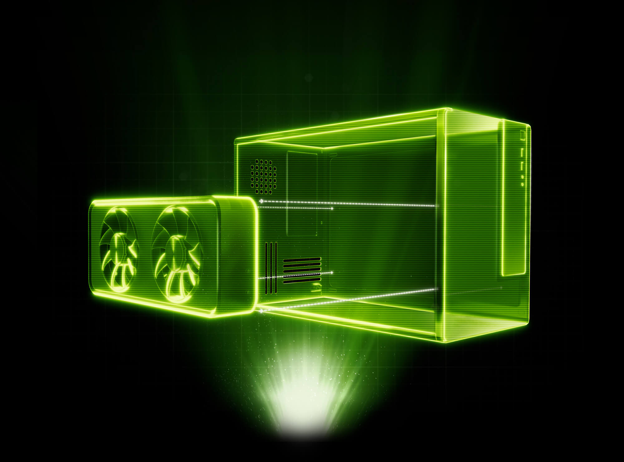 Scheda grafica NVIDIA RTX SFF-ready con chassis compatibile